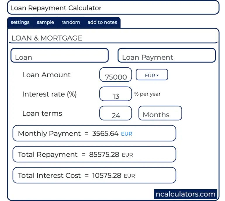 Apply For A Loan Here Loan Calculator Creation Finance