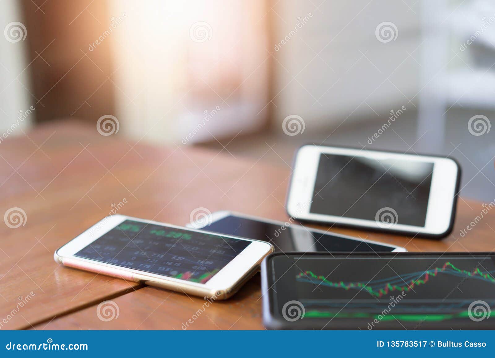 Budget Finance Business Chart On Smart Phone Screen Stock Photo Alamy