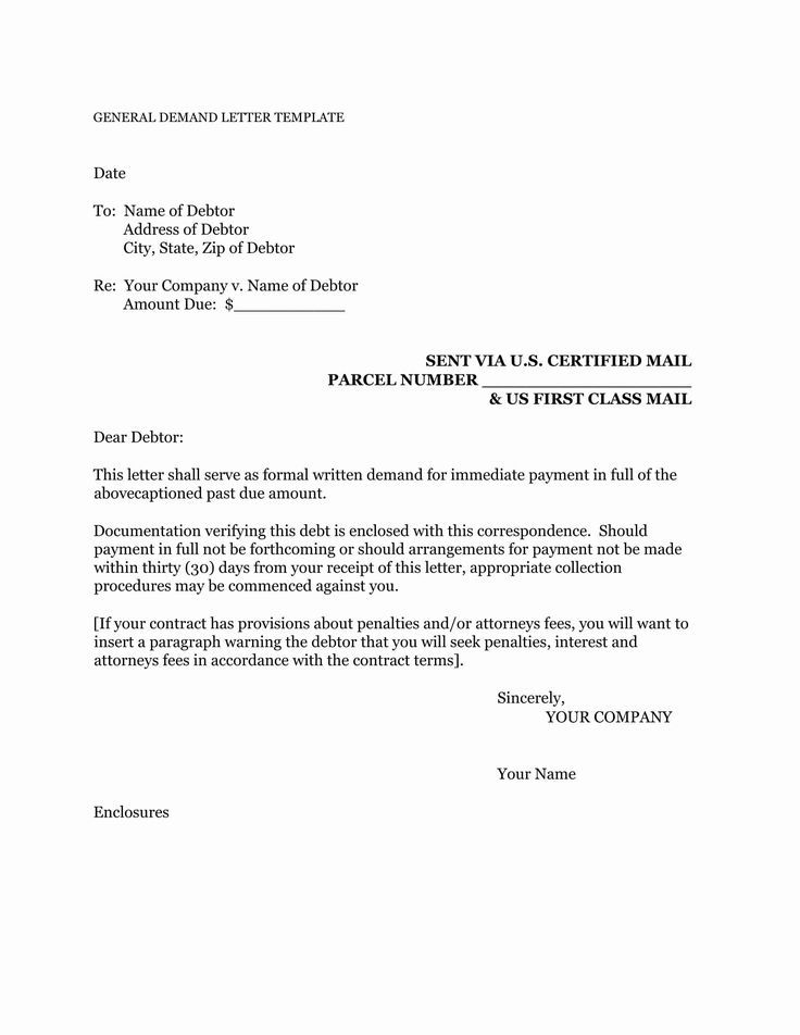 Demand Letter For Money Owed Free Template