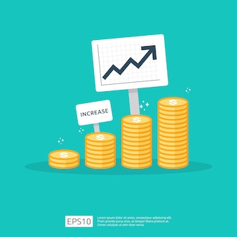 Finance Performance Of Return On Investment Roi Concept With Arrow