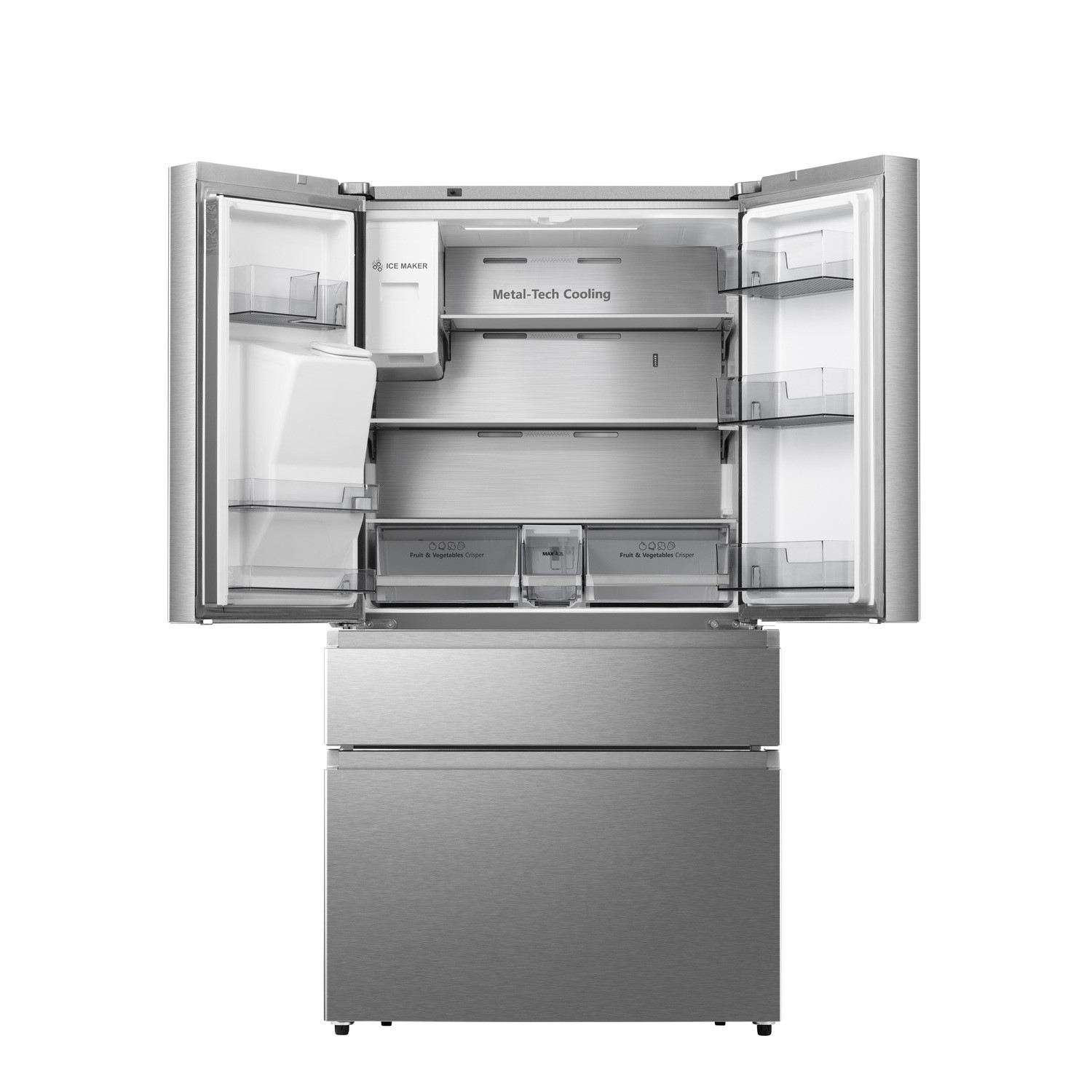 Hisense 560 Litre French Style American Fridge Freezer With Triple Zone