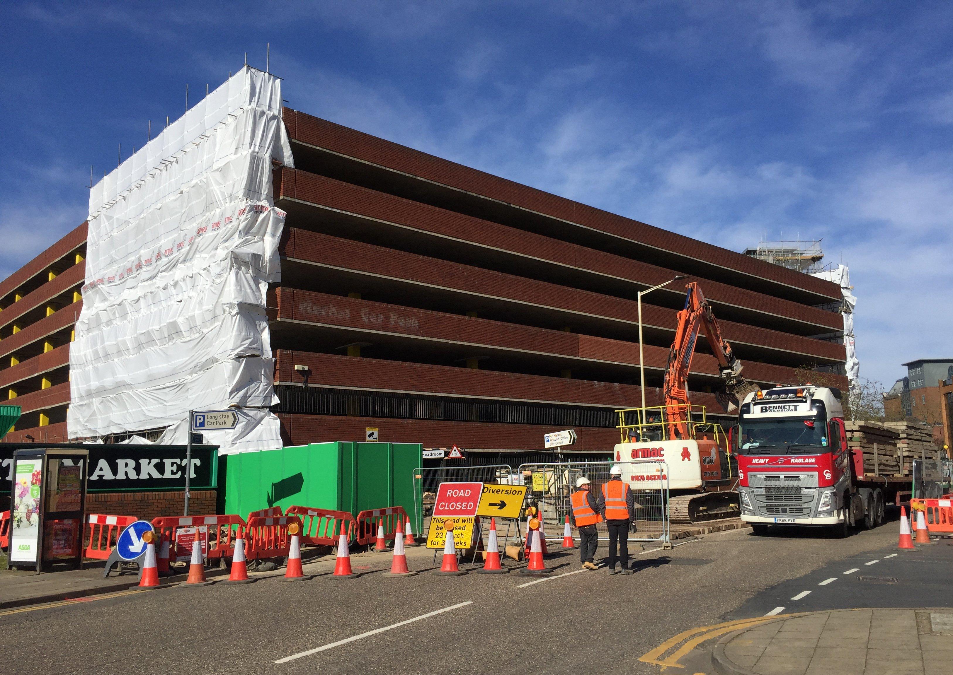 Peterborough Road Closures Begin To Allow For Northminster Car Park Demolition Peterborough