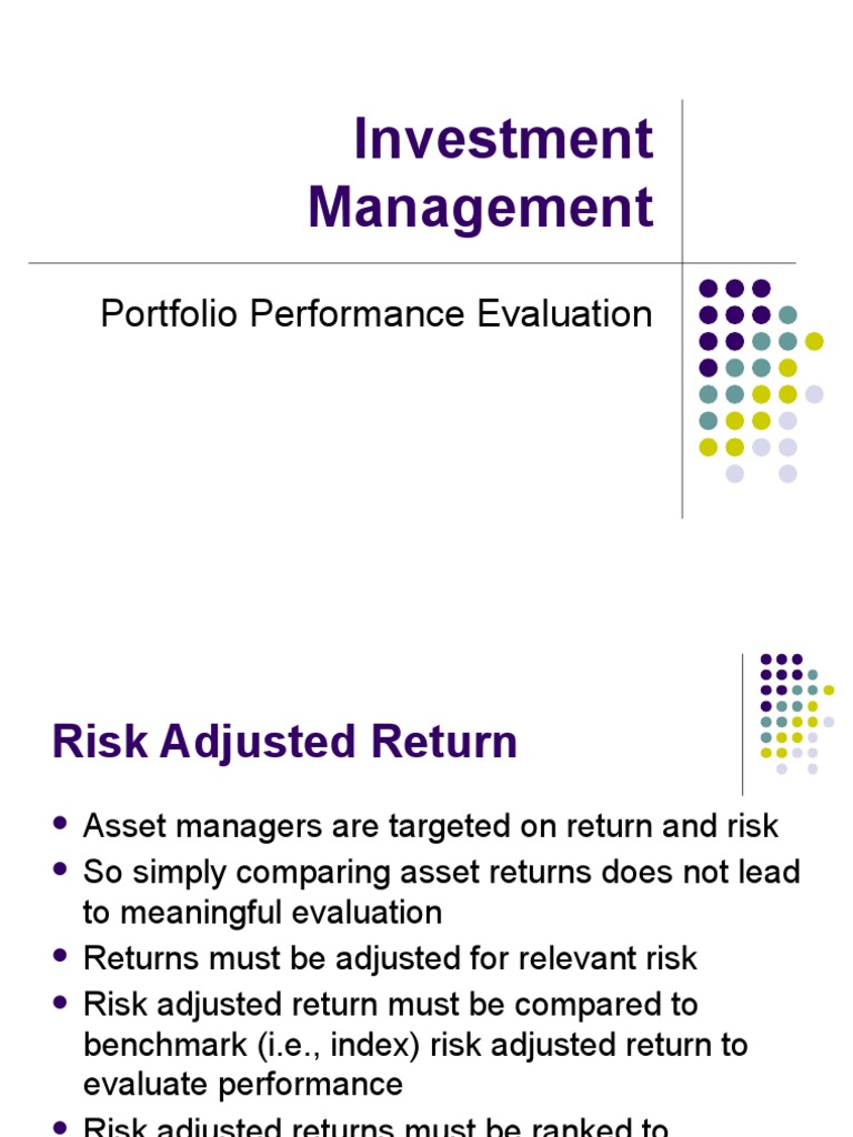 Portfolio Performance Evaluation Components Metrics Tools