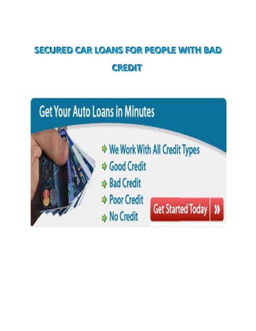 Secured Car Loans By Tony Webb Issuu