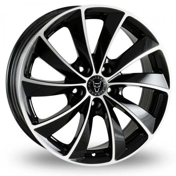 Wolfrace Lugano Black Polished 16 Alloy Wheels Wheelbase