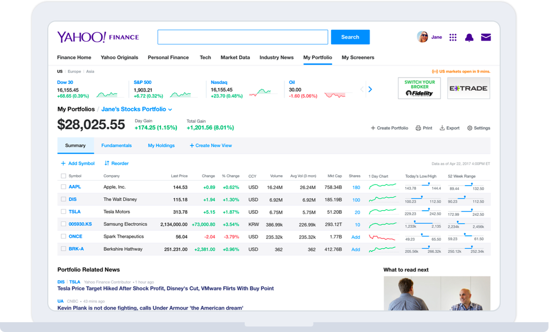 Yahoo Finance Portfolio Tracker App Gwerh